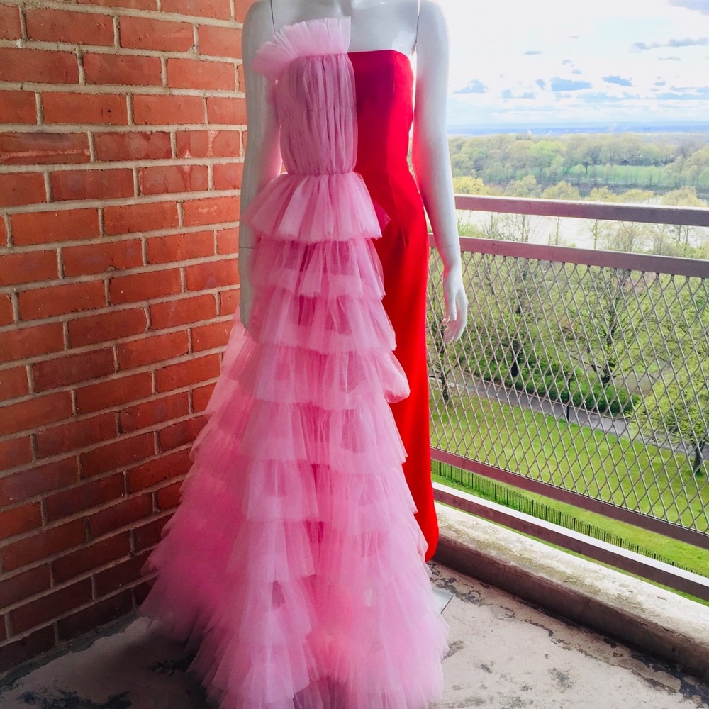 Tube Tulle Dress (Red/Pink) - Size 4